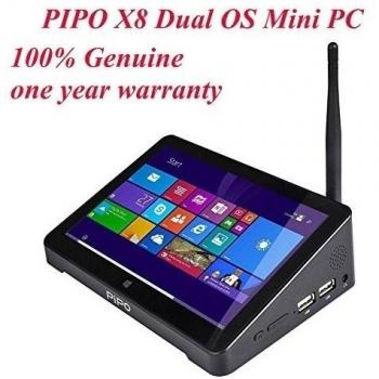 PIPO X8 Smart TV Box 7 Inch 1280x800 1080P Dual Boot Android 4.4 Windows 8.1 Mini PC Intel Z3736F Quad Core 2.16GHz 2G RAM 32G ROM Multi Media Player Device
