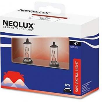 Neolux N499EL Extra Light + 50% Lámpara incandescente halógena H7 55W 12V PX26d, 2 Piezas