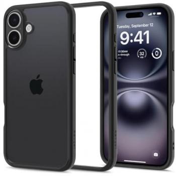 Funda Spigen Ultra Hybrid Negra Mate para iPhone 16 Plus
