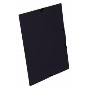 Carpeta Gomas 3 Solapas A4 Negro Polipropileno VIQUEL 13300508 (25 u.)