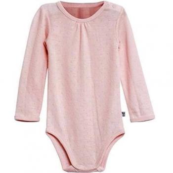 Wheat Wickelbody Langarm Aus Weicher Merinowolle, Body para Bebés, Rosa