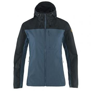Fjällräven Women's Abisko Midsummer Lightweight Quick-Drying G-1000® Air Stretch Trekking Jacket - Color Block Blue, Size L