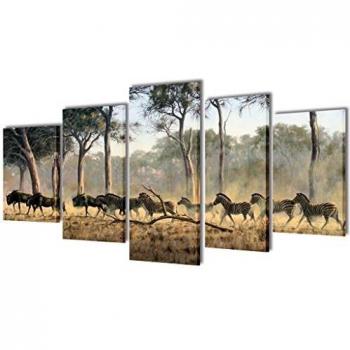 Zebra Canvas Wall Art Set 39 x 20