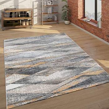 Alfombra De Pelo Corto Para Salón, Diseño Abstracto 3D, Amarilla ø 200 cm Redon - Paco Home