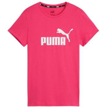 Camiseta Puma Essentials Rosa Mujer con Logo, 100% algodón, corte clásico, logo de Puma en el pecho, manga corta, diseño cómodo y casual