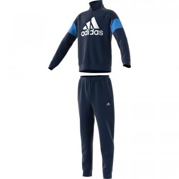 adidas Yb TS Bos Tracksuit, Niños, Top:Collegiate Navy/Real White Bottom:Real Blue f19/White, 4-5Y