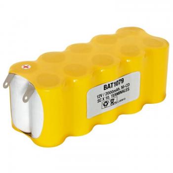Batería Recargable de 12V 2000mAh NiCd tipo Flasco de Alta Capacidad