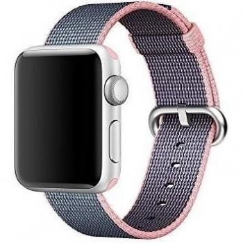 Apple Watch Banda pinhen Newest Fine Tejido correa de nailon inoxidable Reemplazo Banda de Muñeca Con Broche De Metal Para Apple Watch iWatch serie 1 Serie 2