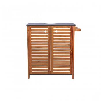 Mueble Armario Bajo Lavabo Acacia con Toallero