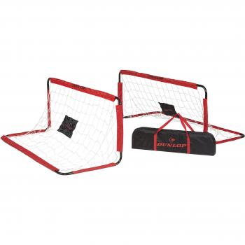Dunlop 22869 - Portería de fútbol, 2 Piezas, Color Rojo, tamaño 150 x 60 x 60 cm