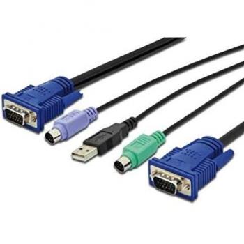 ASSMANN Electronic DIGITUS KVM KABEL 3.0M CABL VGA PS2MOUSE PS2KEYBOARD