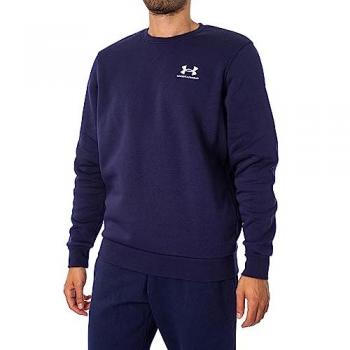 Sudadera UA Essential Fleece Crew Azul M Regular Hombre Under Armour 1374250 Casual Deportivo Algodón Multideporte Outlet 2024