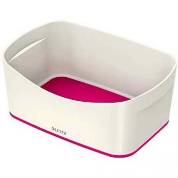 Leitz MyBox Caja organizadora sin tapa, Blanco/Rosa metalizado, Plástico brillante, 52571023