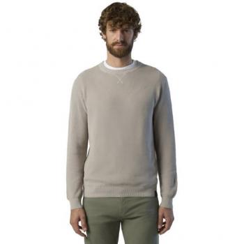 North Sails Classic Cotton Crewneck Sweater for Men - Gray, Size 2XL