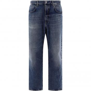 Givenchy Men's Wide Leg Jeans in Blue | Size 32 | BM51E35Y99415415