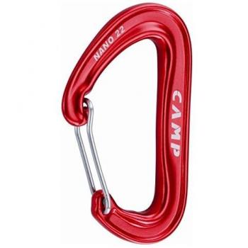 Mosquetón Camp Nano 22 - Pequeño y Ultraligero (Rojo)