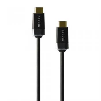 Belkin High Speed HDMI Cable, 2m, Male-to-Male, Gold-Plated Connectors, Black