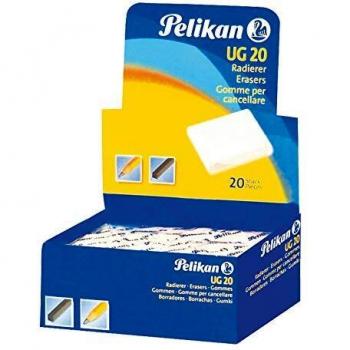 Goma Pane Blanca Pelikan UG20 - 20 Piezas para China y Lápiz