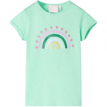 Camiseta infantil verde brillante 104