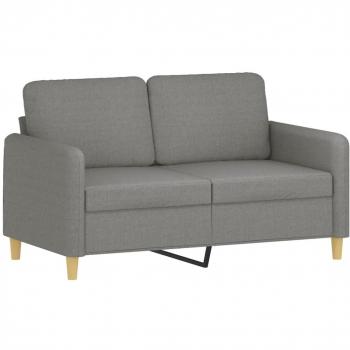 vidaXL Dark Grey 2-Seater Fabric Sofa 120 cm