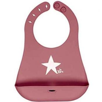 Jané Snap Babero de Silicona Enrollable, Lavable, Forma de Pelícano, Color Pink