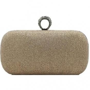 Shira Tori One Anillo diamantes decorados Knuckle Duster Mini Sequin Mujeres abendclutch Evening Clutch