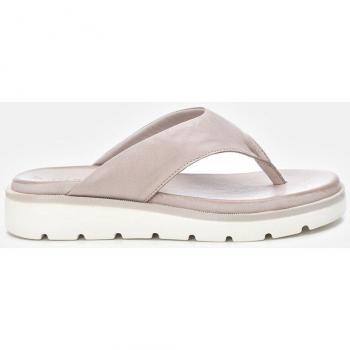 Sandalias planas de mujer CARMELA 160828 HIELO de piel color blanco