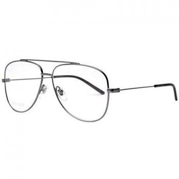 Gucci Gafas anteojos GG0442O 001 gris de la estructura de metal del tamaño de 60 mm de gafas de sol hombre