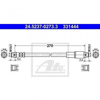 Tubo flexible de frenos ATE 24.5237-0273.3 para Audi 100, S6 y A6
