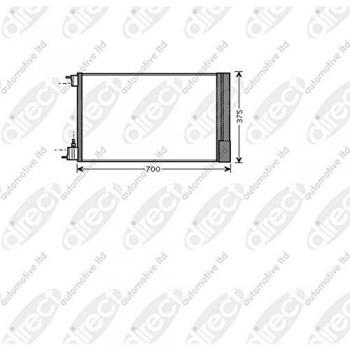 Condensador de Aire Acondicionado Prasco para Opel Insignia 2008 - OLA5478D