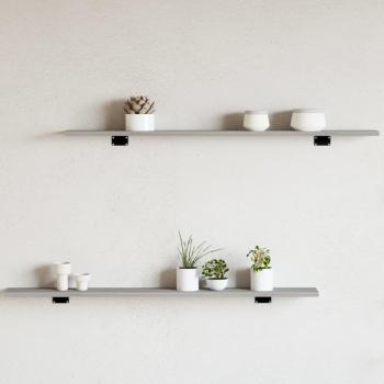 Regla de pared 4 piezas Sonoma gris 100x10x1,5 cm madera multicapa
