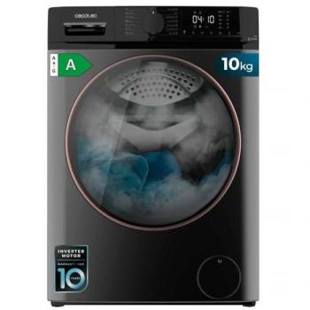 Cecotec Lavadora de Carga Frontal Bolero DressCode 10610 Inverter Steel A, 10 kg, 1400 rpm, Steam Max, Motor Inverter Plus, 15 Programas, OnSmart, Smooth Wash,
