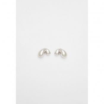 Stradivarius Grey Double Teardrop Earrings OS