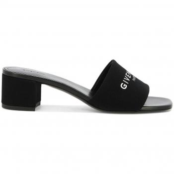 Givenchy Women's 4G Heeled Mules Sandals in Black | Size 38 | BE306VE1PU001