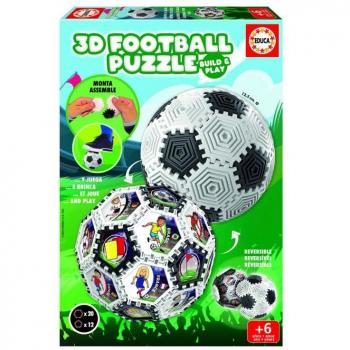 Educa Borrás Puzzle 3D Balón de Fútbol FSC(r) Certificado Montaje Fácil Crea y Juega