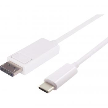 Adaptador de Cable MicroConnect USB-C a DisplayPort 4K 2m Blanco