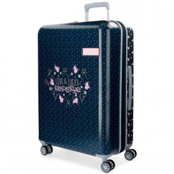 Enso Love and Lucky Maleta grande Multicolor 48x70x28 cms Rígida ABS Cierre TSA 94.08L 4Kgs 4 Ruedas dobles Extensible
