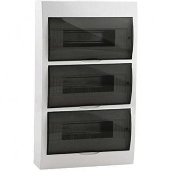 Distribuidor eléctrico de pared y mesa 3x12P en blanco/gris - Kanlux