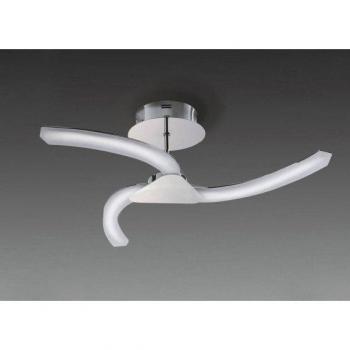 Lámpara de techo semi-empotrada LED 15W 3000K 1500lm cromo pulido acrílico mate