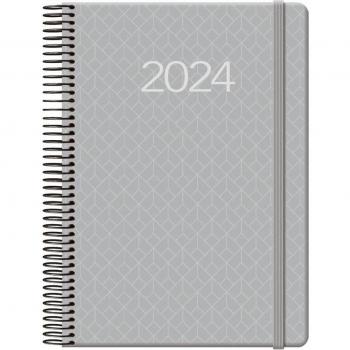 Agenda diaria Newport 2024, 336 páginas, 14 x 20 cm, color gris, Dohe 12743