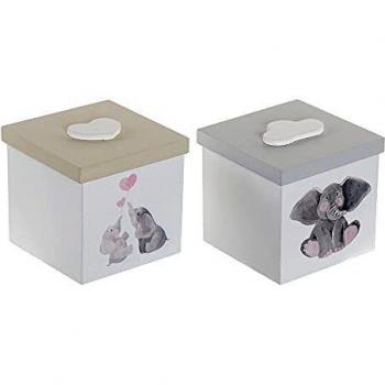 Caja Decorativa Dkd Home Decor Madera
