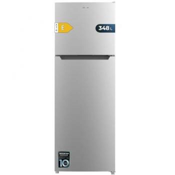 Frigorífico Inox E Cecotec Bolero CoolMarket 2D 348L, Motor Inverter, No Frost, Puerta Reversible, Gris