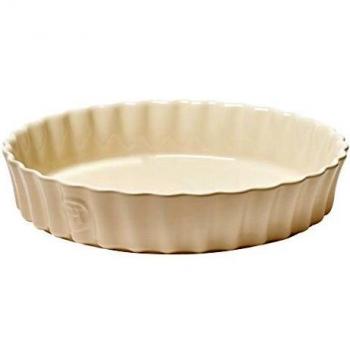 Plato para Tarta Profundo 24 cm Crema - Emile Henry