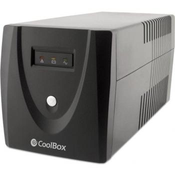 CoolBox Guardian 3 SAI 1000VA/600W UPS con 4 Salidas Schuko, Software de Gestión, Indicadores LED y Alarmas Acústicas, Auto-Reinicio y Arranque en Frío