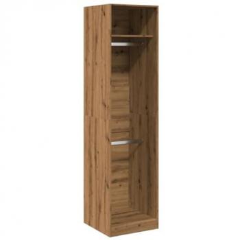 Armario de madera de ingeniería roble artesanal 50x50x200 cm Marrón