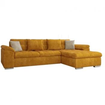 Sofá rinconero Comfivo 107 con función de descanso y caja de ropa de cama, 280x160x76cm