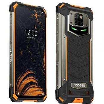 DOOGEE S88 Plus(6GB+128GB) Smartphone Resistente 10000mAh Batería, Cámara Cuatro 48MP, Octa-Core Android 10, 6.3FHD+ Corning Gorilla Glass, Carga Inalámbrica, IP68 Teléfono Móvil Antigolpes Arancia