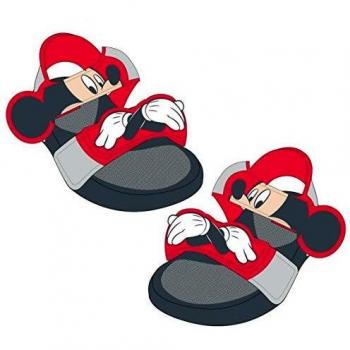 Mickey Mouse S0712113, Flat Sandal, Rojo Negro, 23 EU