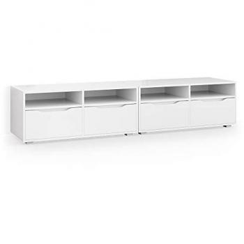 Mueble Bajo para TV Vicco Ruben, Blanco, 200 x 42 cm