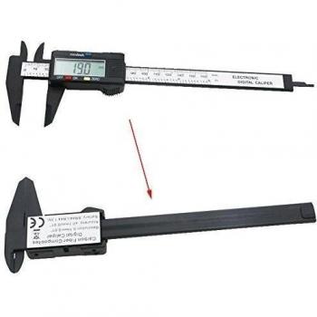 Profesional plástico + acero inoxidable electrónico Digital LCD Calibre Vernier micrómetro regla slide calibre 0 - 150 mm para interior y exterior diámetro de profundidad longitud ancho --- fácilmente y medido con precisión